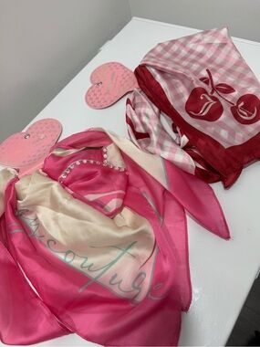 Juicy Couture Silk Square Scarves - Set of 2